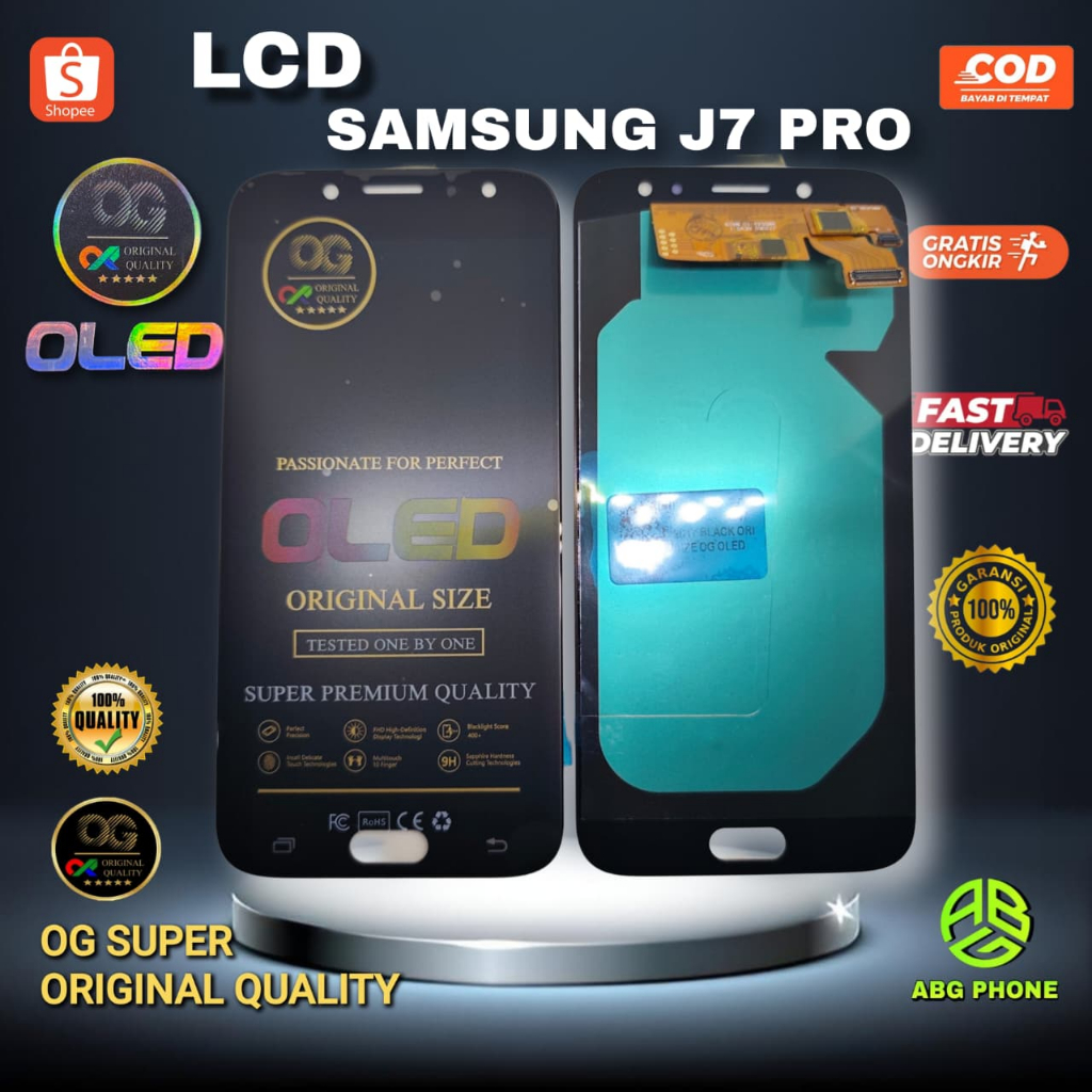 LCD + TS SAMSUNG J7 PRO / J730 / J7 2016 OLED HITAM OG SUPER
