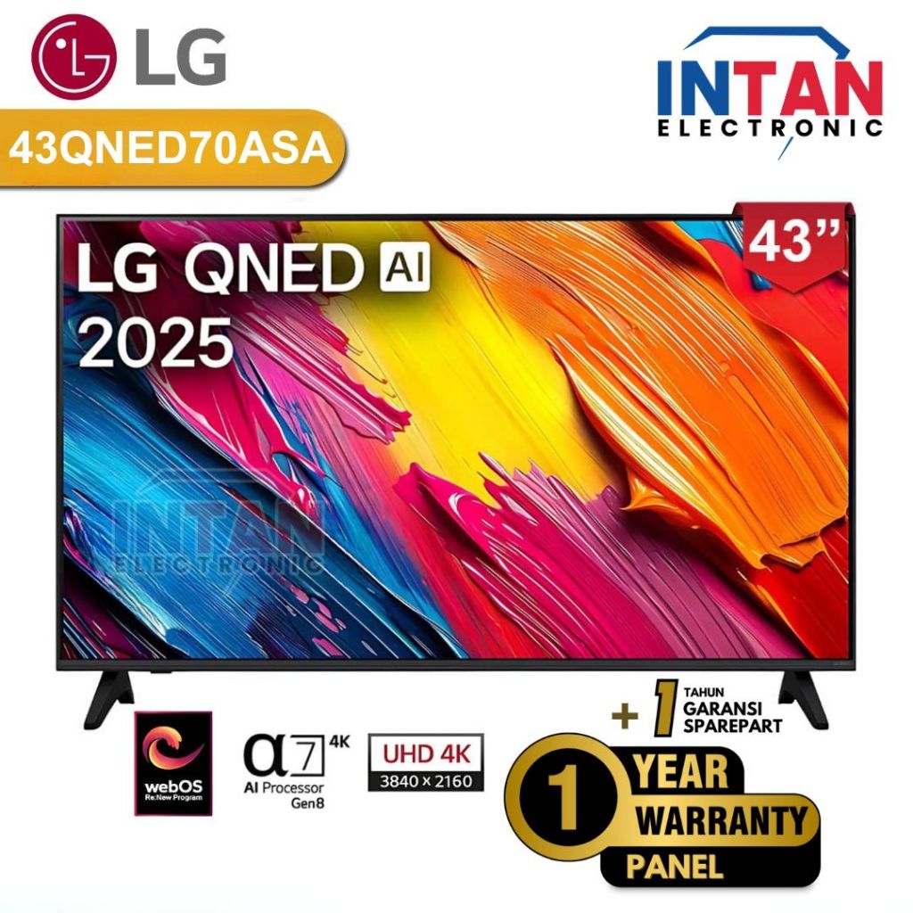 LG QNED TV 43QNED70ASA 43 INCH SMART TV 4K NEW 2025 MEDAN