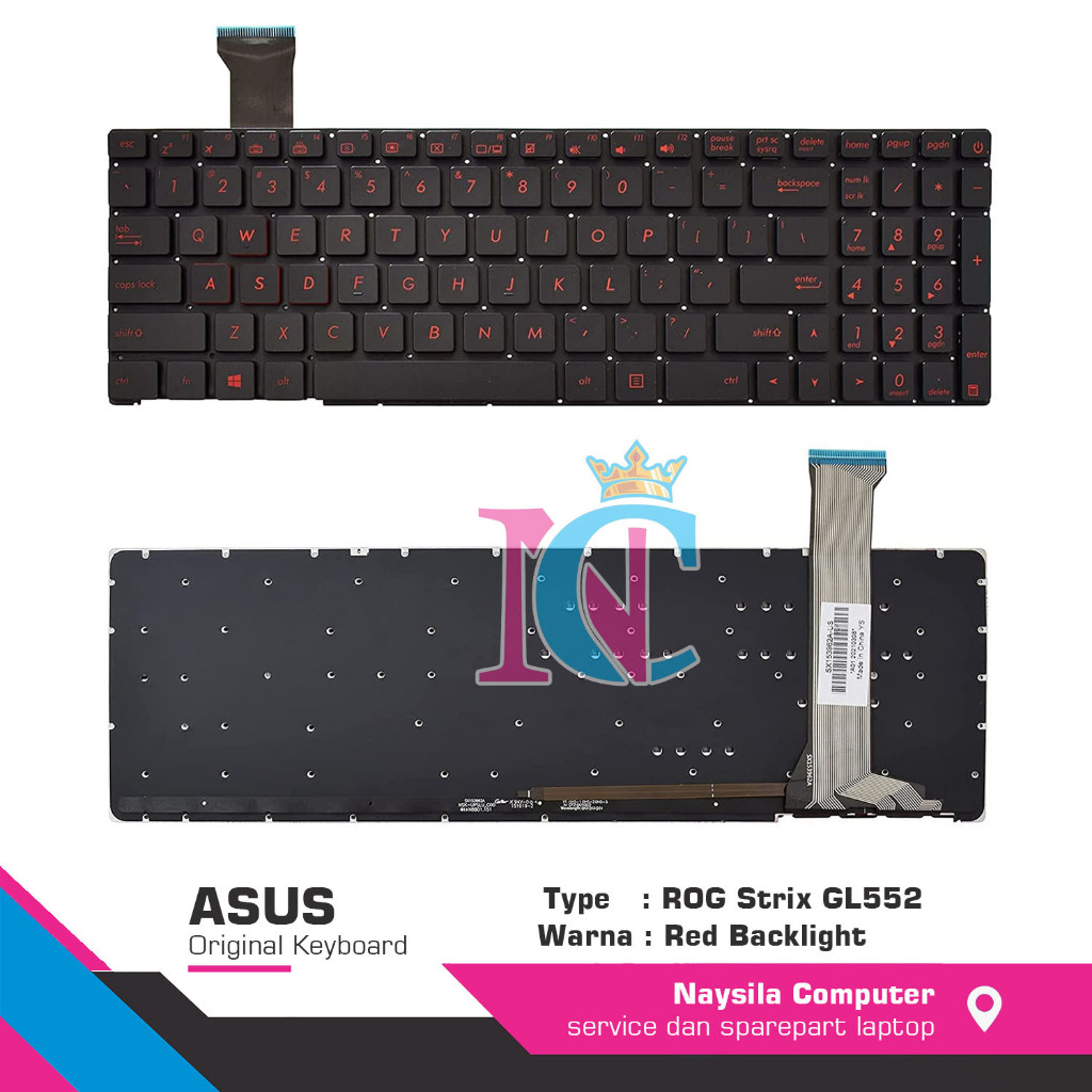 Keyboard Asus ROG GL552 GL552J GL552JX GL552V GL552VL GL552VW N751
