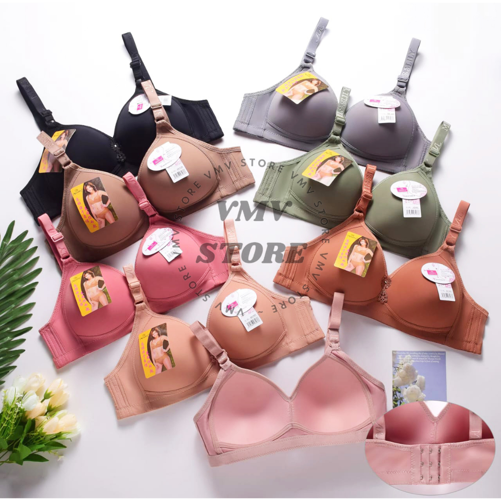 Bh Jumbo Misslily 128 Import Cup C Besar Kait 3 Bra Tanpa Kawat Busa Tipis Jumbo Size Best Seller