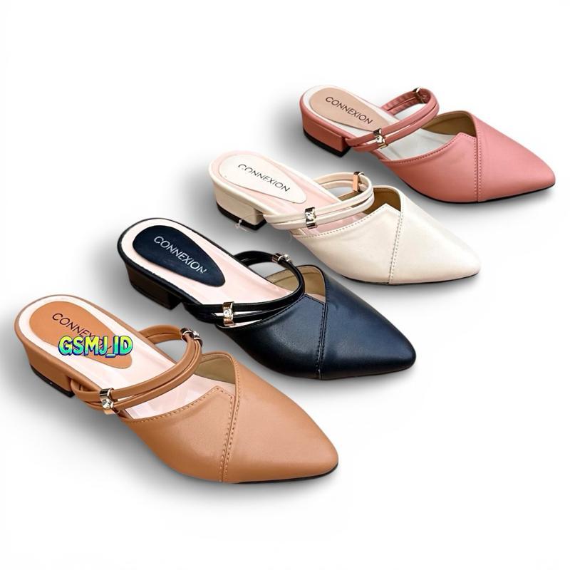 Sandal Selop wanita terbaru selop bustong hak 3cm