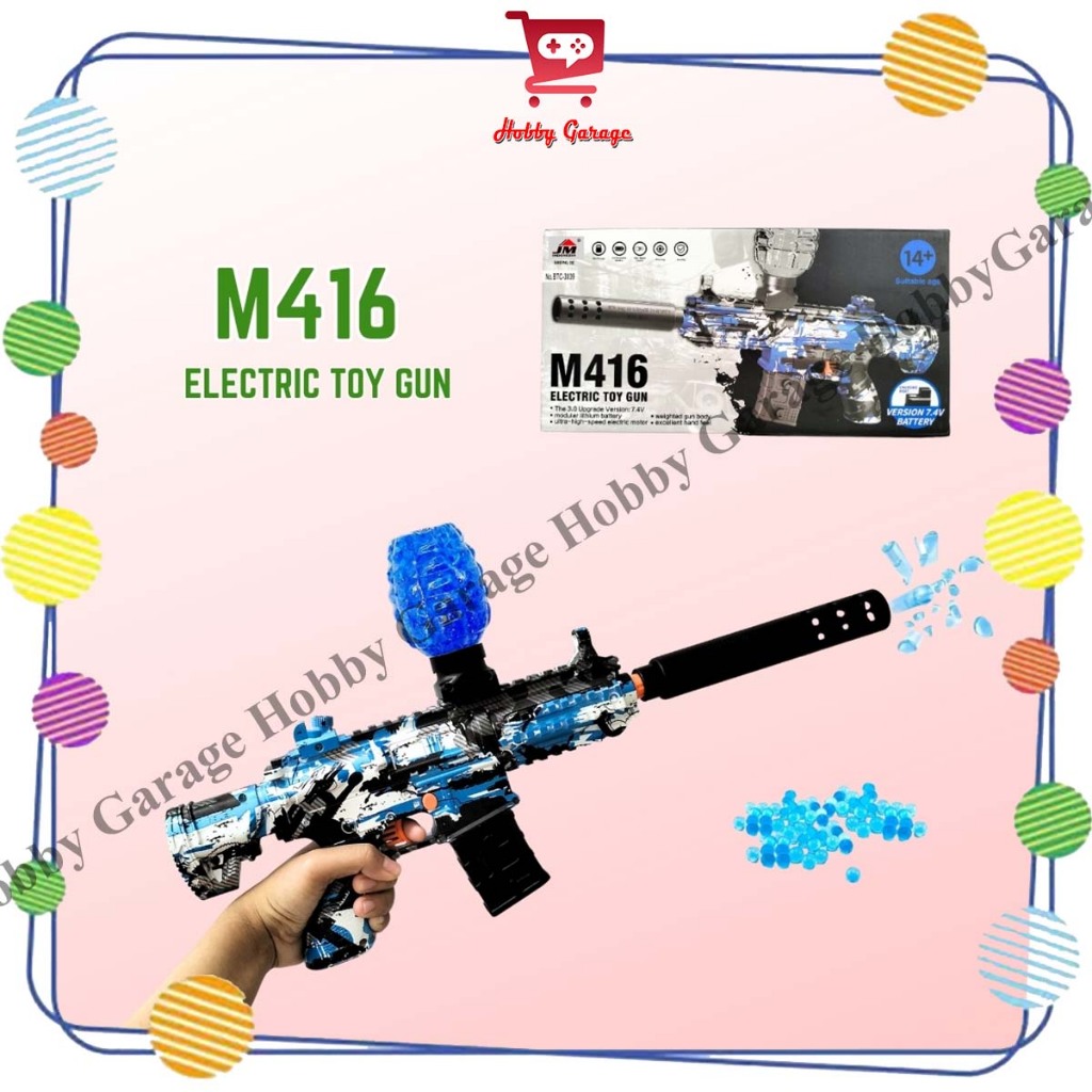 TSC Mainan Tembakan Anak WGG M416 Electronic Toy Gun Assault Rifle Water Gel Blaster Gun Watergel M4