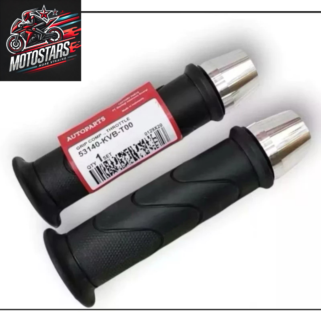 Paket Murah handgrip honda set bandul jalu stang chrome model pcx universal Grip Honda semua motor B