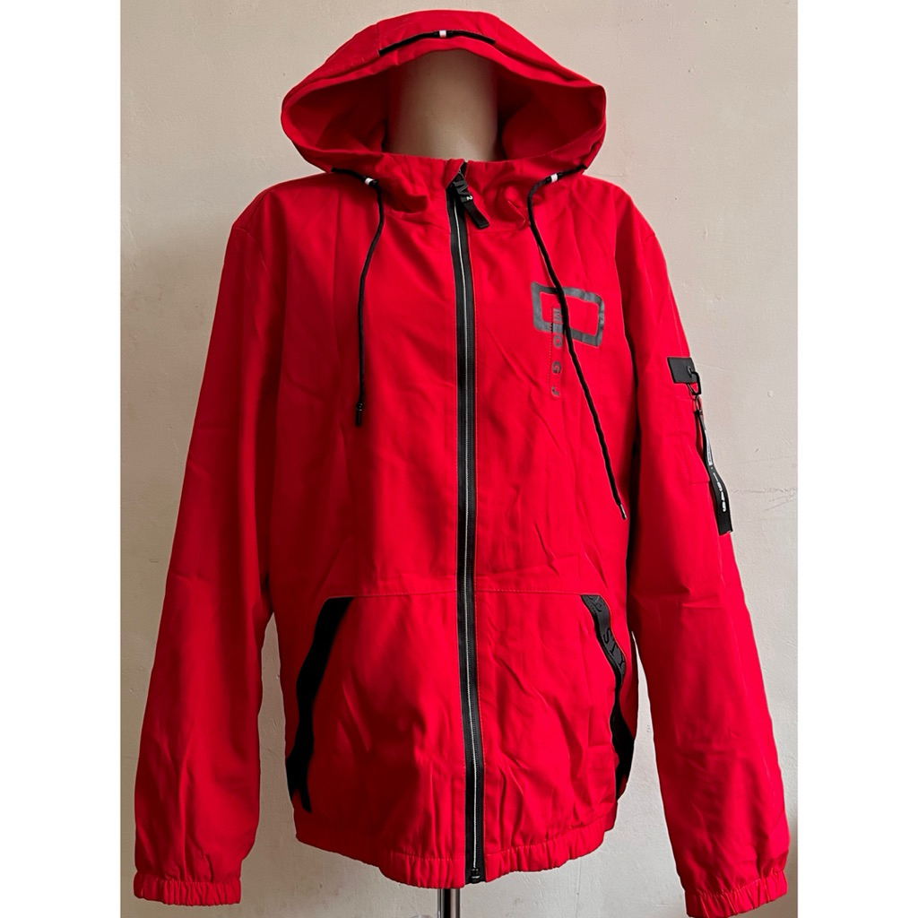 Jacket Bomber Oversize Merah