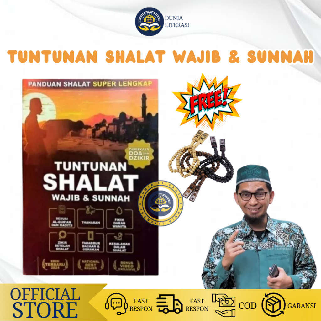 Buku Tuntunan Shalat Wajib dan Sunnah Ust Adi Hidayat Dilengkapi Ilustrasi dan Video Tutorial Sholat