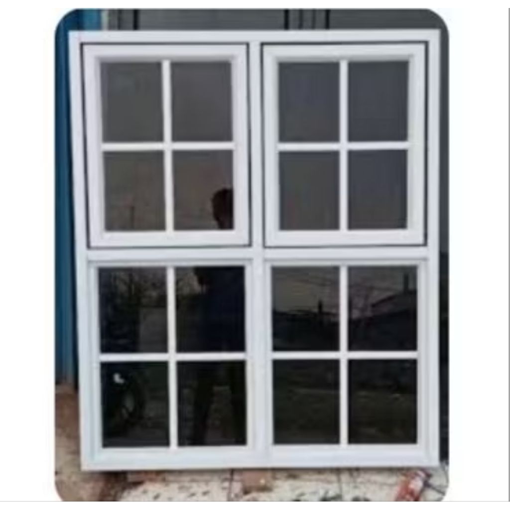 jendela ornamen almunium model gandeng dua jendela 150x120, 120x100, 110x100, 120x120, 150x140