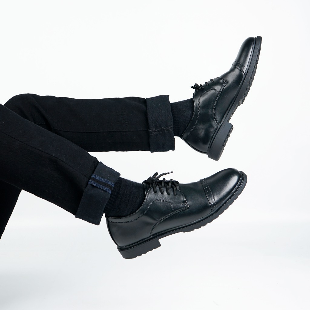 Eight Dream Official - Sultan Black - Sepatu Pantofel Docmart Hitam Pria
