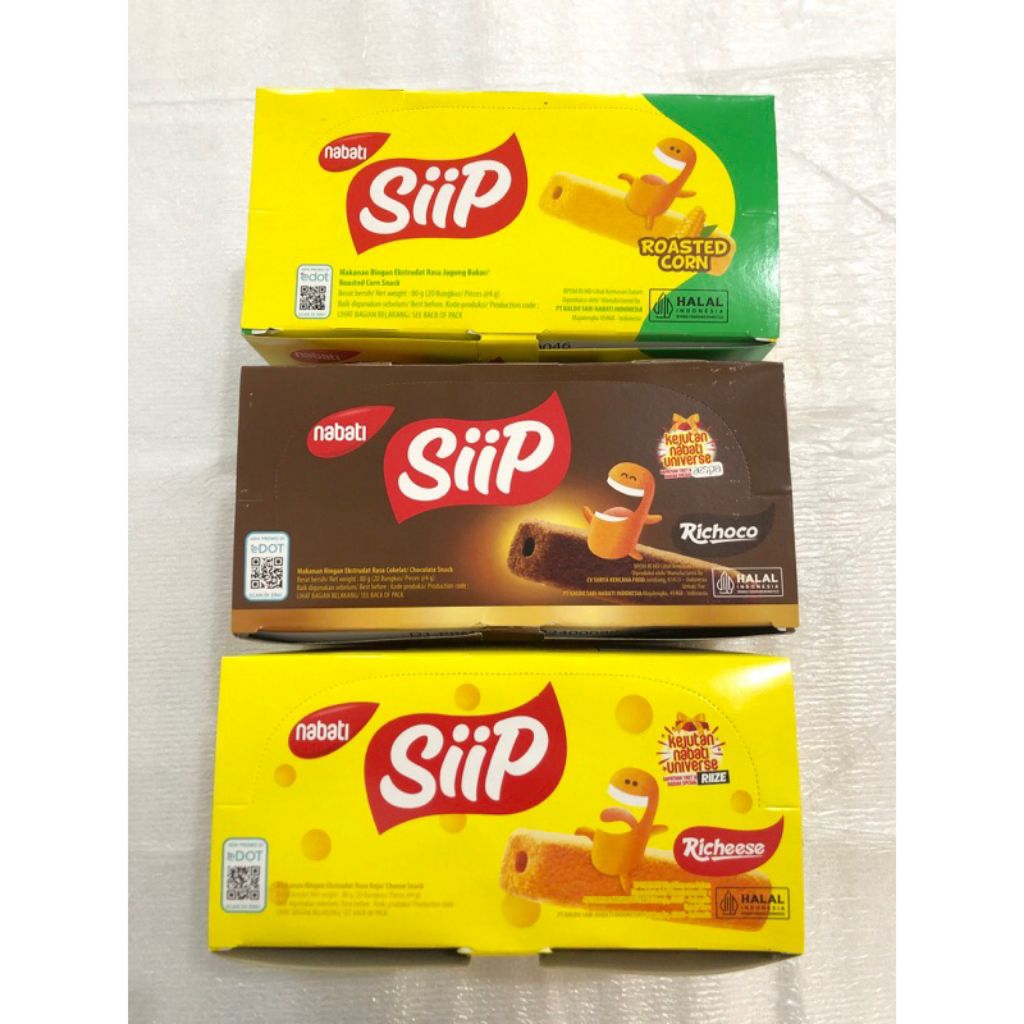Snack Nabati Siip 1 Dus Rasa Cokelat, Jagung Bakar, dan Keju Isi 20x5g