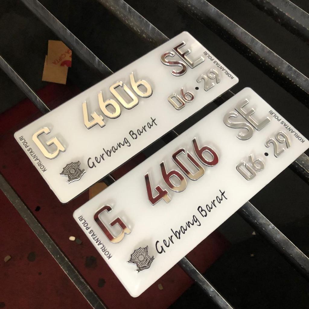 Plat Nomor Motor Akrilik Costum / Plat Nomor Motor