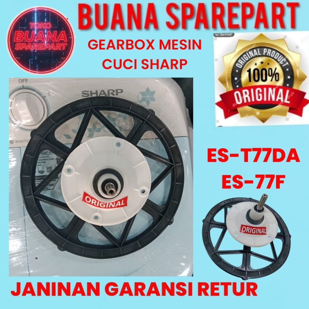 GEARBOX mesin cuci SHARP ES-T77DA girbox mesin cuci sharp ES 77F mesin cuci 2 tabung