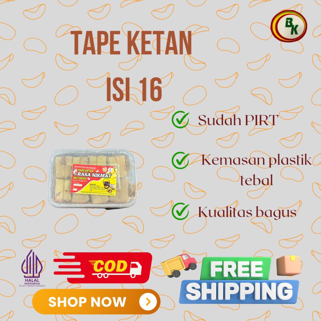 Tape Ketan Kuningan isi 16