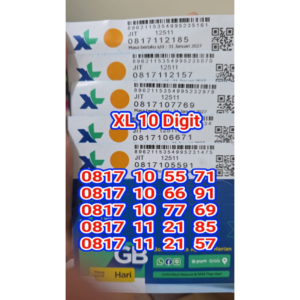kartu perdana XL 10 digit,XL 10 digit