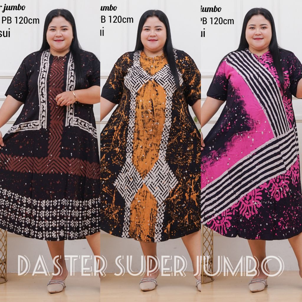 Termurah - Daster jumbo modern terbaru Twill Rayon Super Premium original lengan pendek Busui Batik 