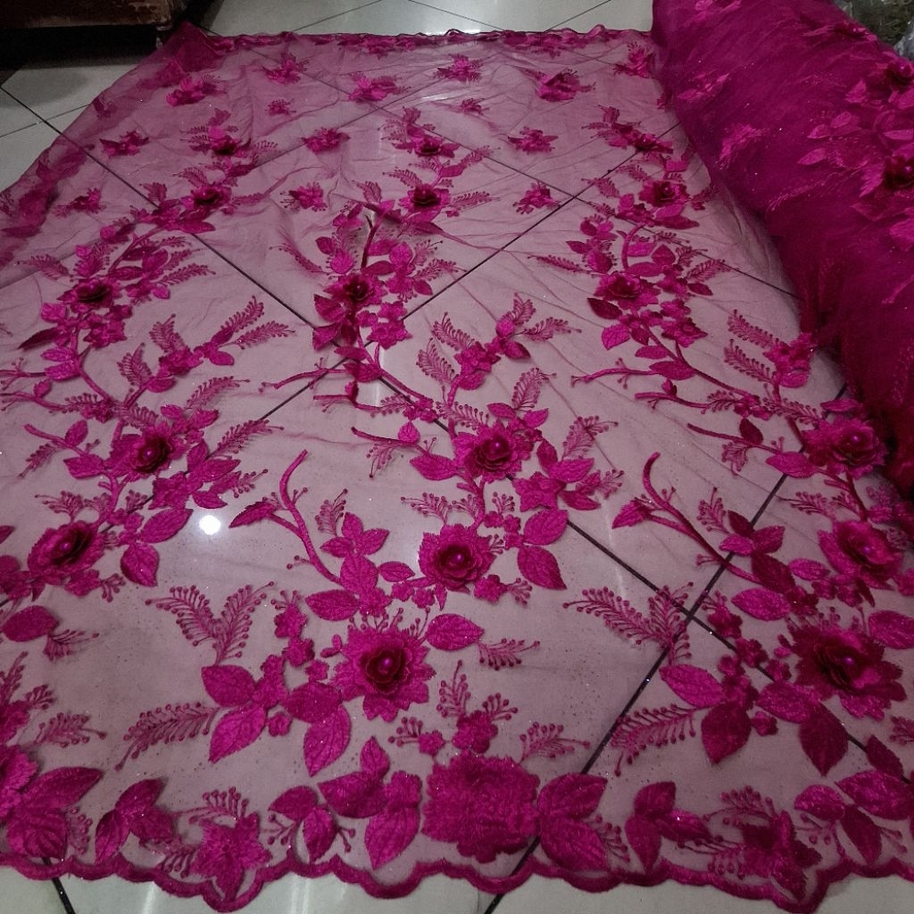 tile bunga timbul premium