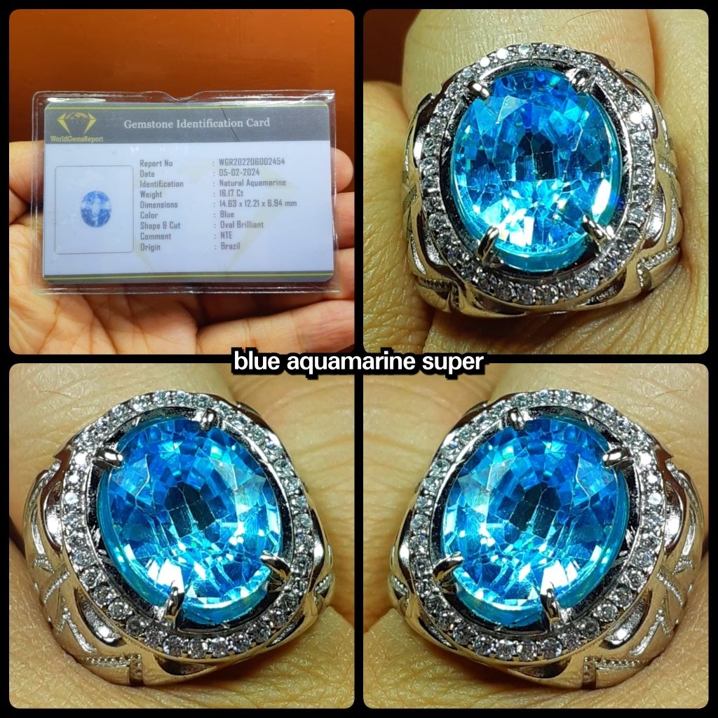 original batu Aquamarine beryl kristal jumbo HQ