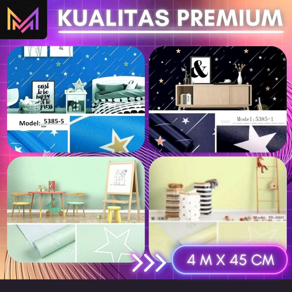 Wallpaper Dinding Kamar Anak Aesthetic Wallpaper Dinding Karakter Anak Sticker Dinding Motif Anak Wa