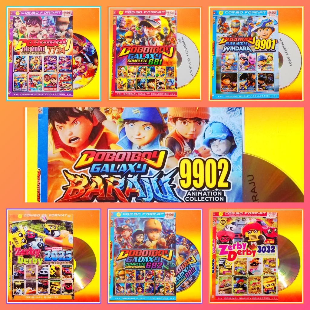 Kaset Film Kartun Anak Koleksi BOBOIBOY - ZERBY DERBY Pilihan Terbaru Bahasa Indonesia