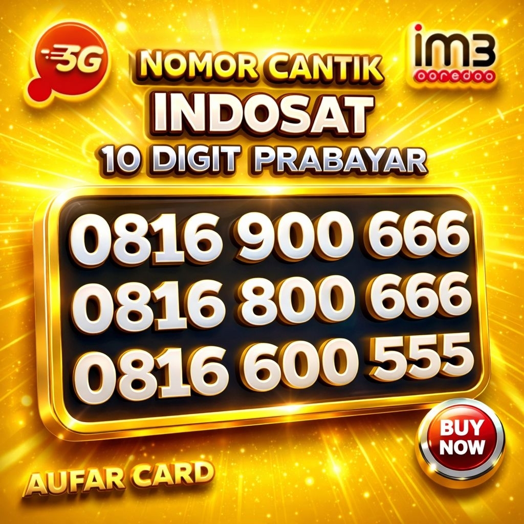 Nomer Nomor Cantik Indosat 10 digit IM3 Triple Ratusan awalan 0816