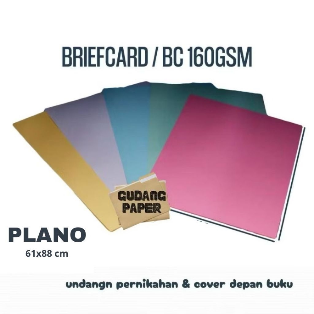 Kertas BC 160 gsm 1 plano / Kertas Brief Card 61x88