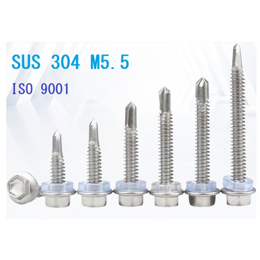 Baut Roofing Baja Ringan / sekrup Roofing Ruping / Baut Drilling Stainless 304