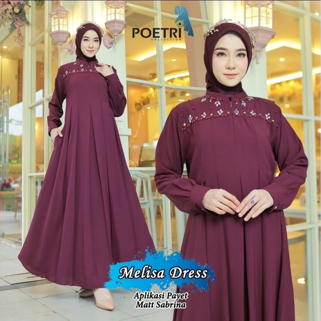 Gamis Sabrina Aplikasi Payet Poetri Collection