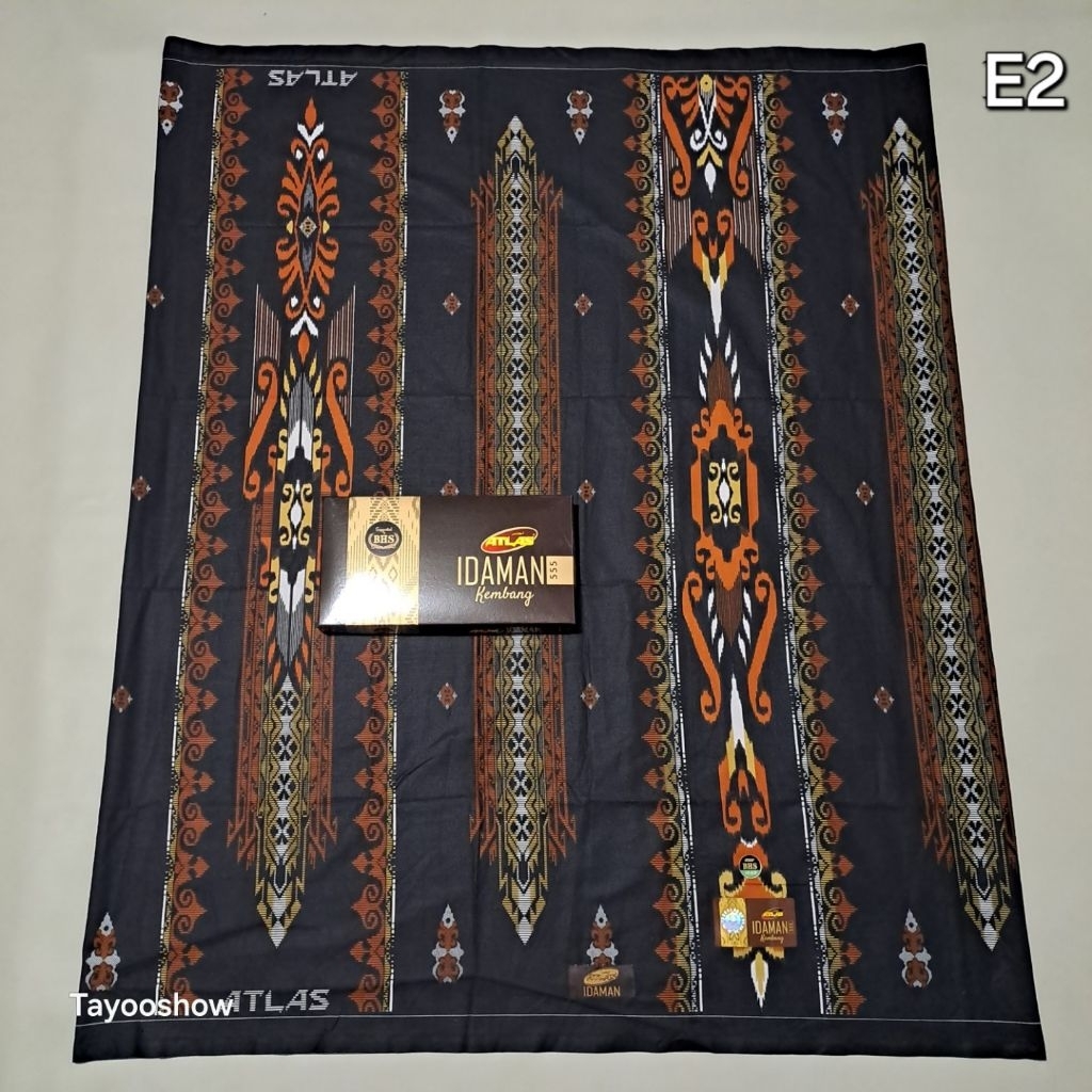 Sarung Atlas Idaman Kembang Terbaru Serian hitam