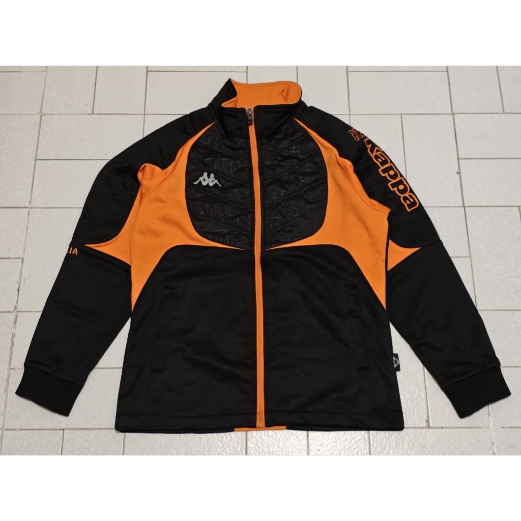 Jaket Sport Outdoor Tracktop Kappa Orange Hitam