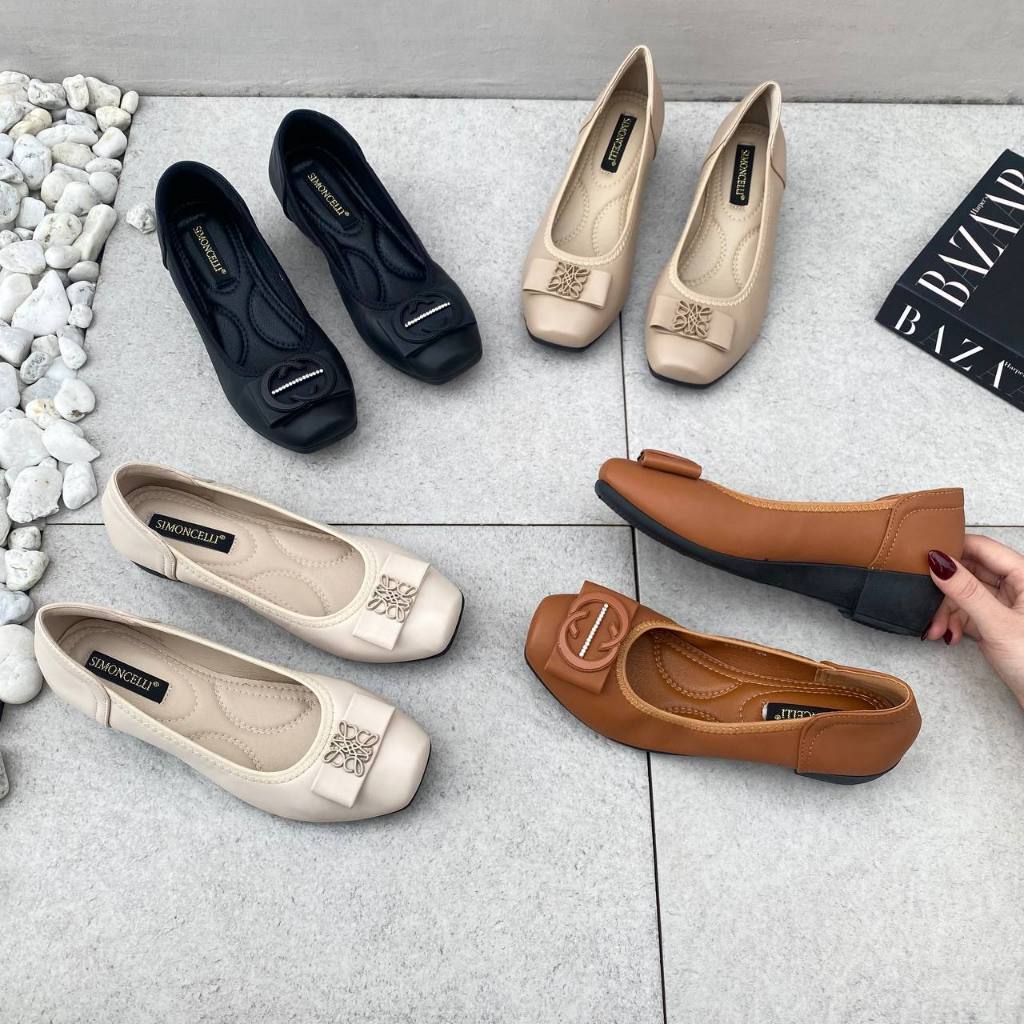 Simoncelli Sepatu Wanita Import Cuci Gudang | Sandal Flat Wanita Import | Sepatu Korea | Sepatu Kerj