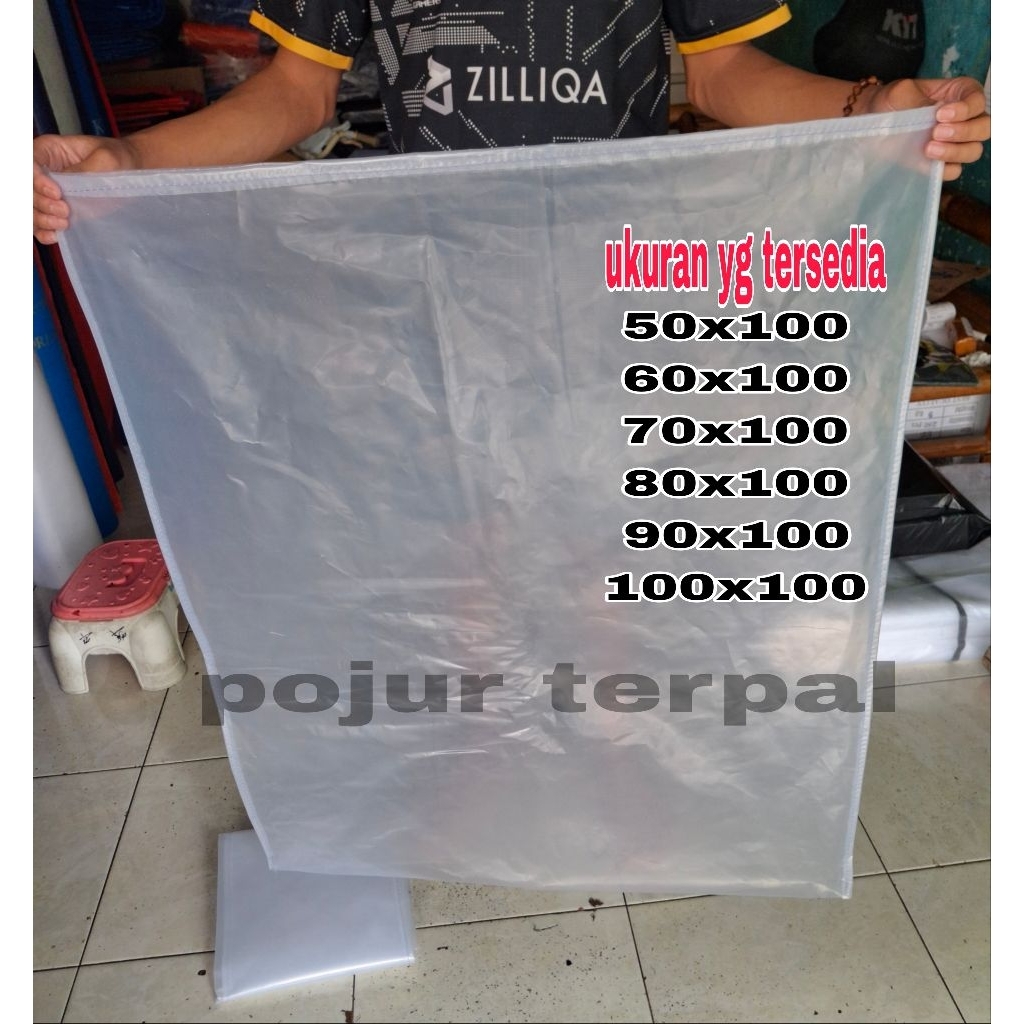 karung kurir transparan plastik PE tebal anti air
