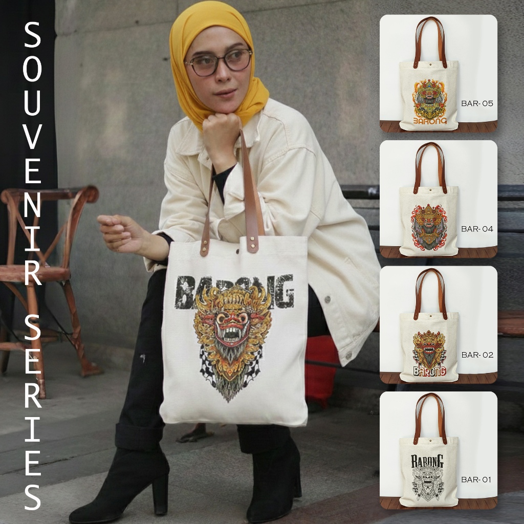 Totebag Souvenir Barong Bali Totebag Oleh Oleh Barong Bali Indonesia