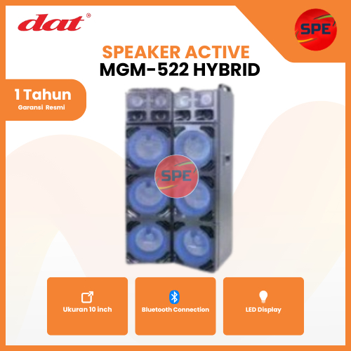 Speaker Aktif DAT 10 INCH MGM-522 HYBRID (Garansi Resmi Medan)