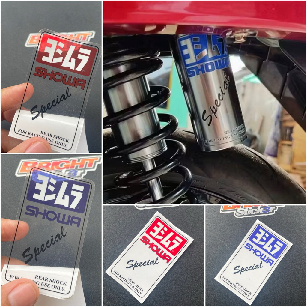 Sticker Stiker Shock Belakang Yoshimura Showa Stiker Shock Showa Yoshimura Tranpsparan Princutt