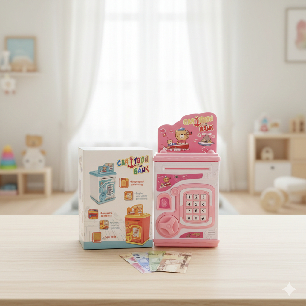 MAINAN MESIN BANK / CELENGAN ANAK / MAINAN ATM ANAK [BELAJAR MENABUNG]