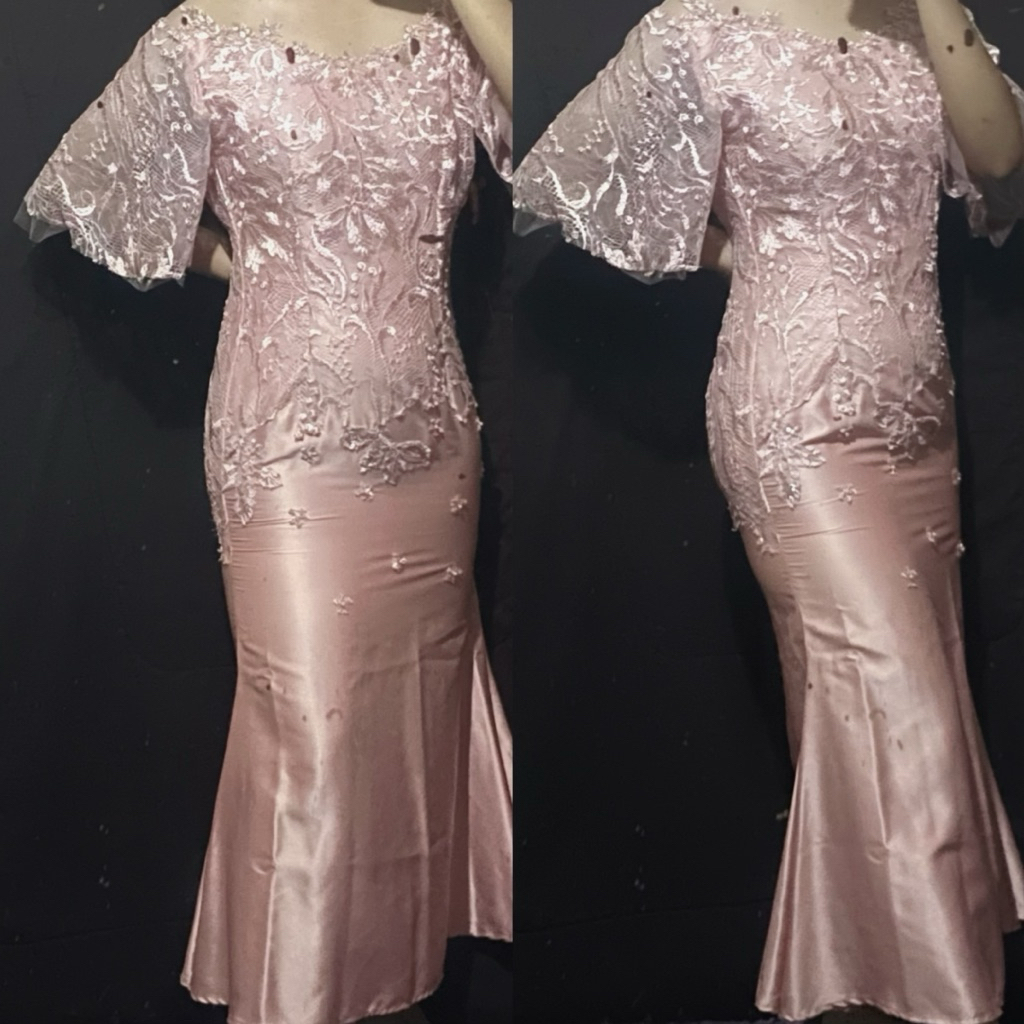 dress bridesmaid/kondangan pink salem preloved