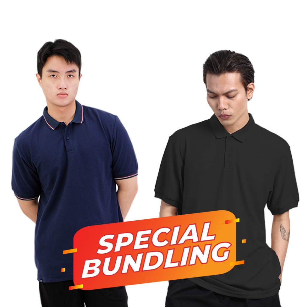 POSHBOY SPESIAL BUNDLING Polo Shirt Boston Navy & Newyork Black