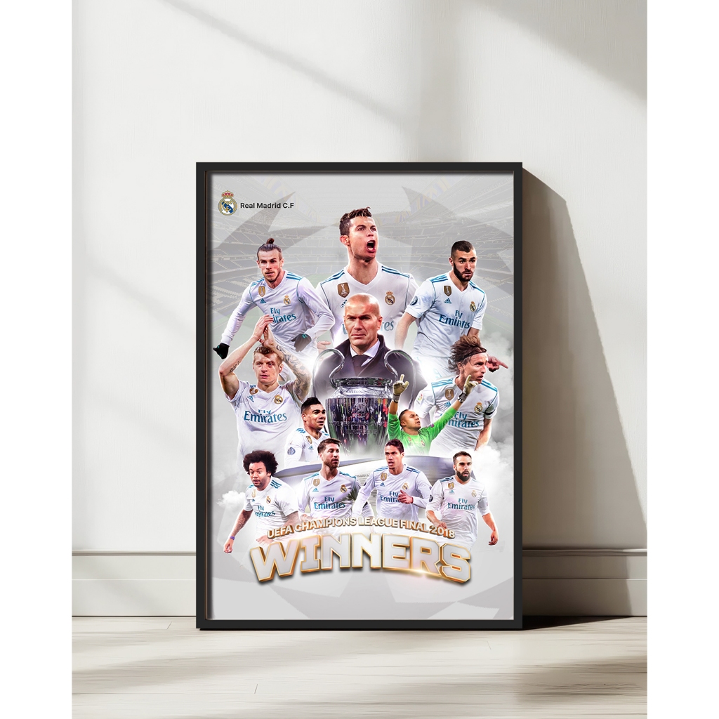 Poster Hiasan Dinding Real Madrid winner UCL 2017-2018