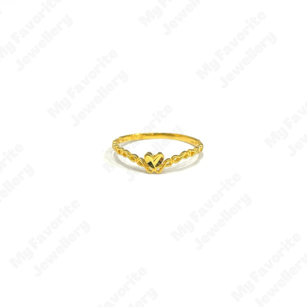 Cincin Aurel Love Kristal Uk17 EMAS ASLI Kadar 875 20K