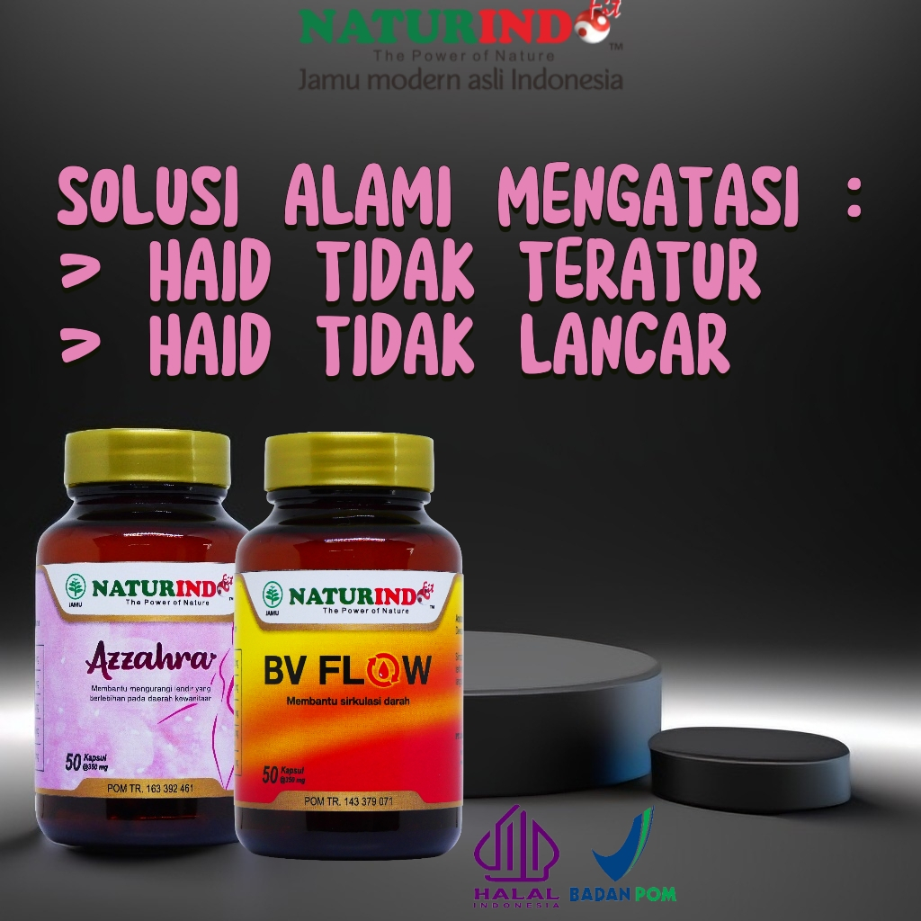 Jamu Herbal untuk Haid tidak teratur, Nyeri Haid, Azzahra, BV flow, memperlancar sirkulasi darah