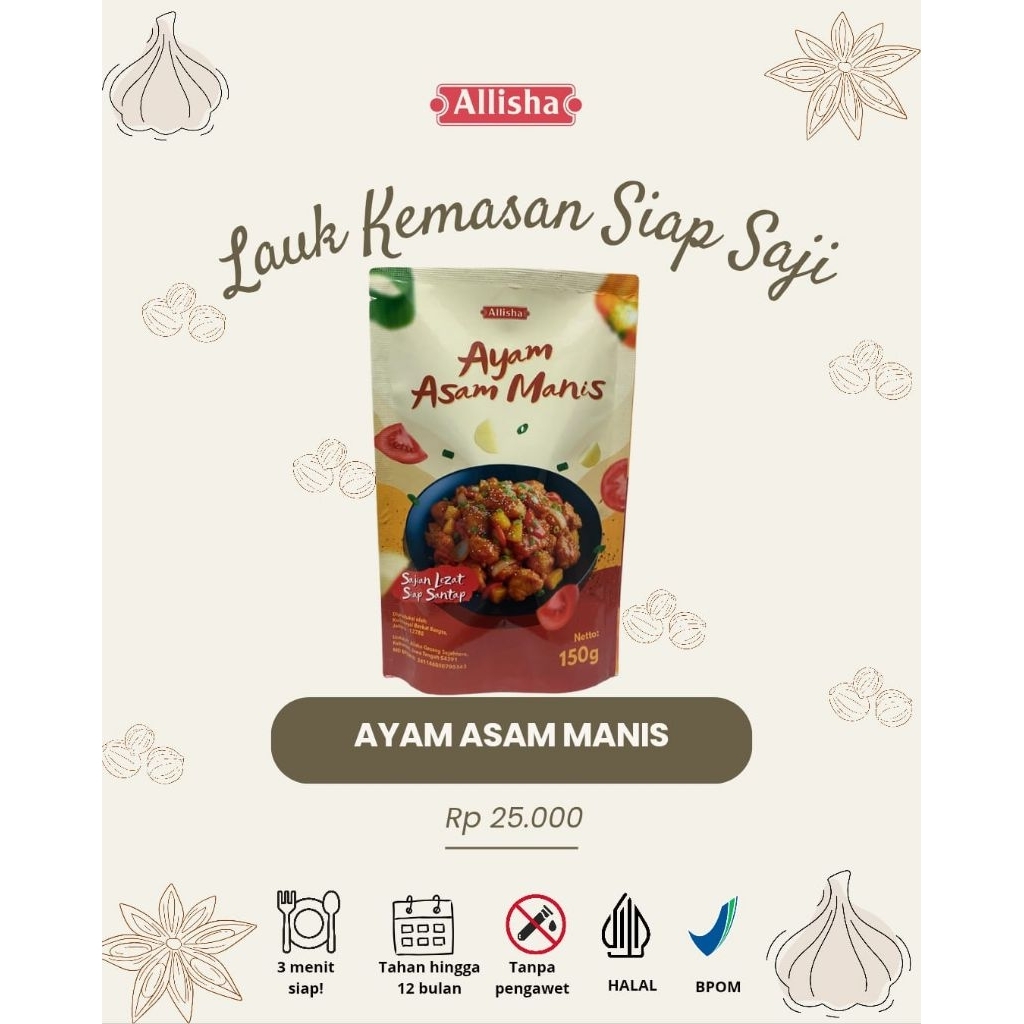 Lauk Kemasan Ayam Asam Manis by Allisha