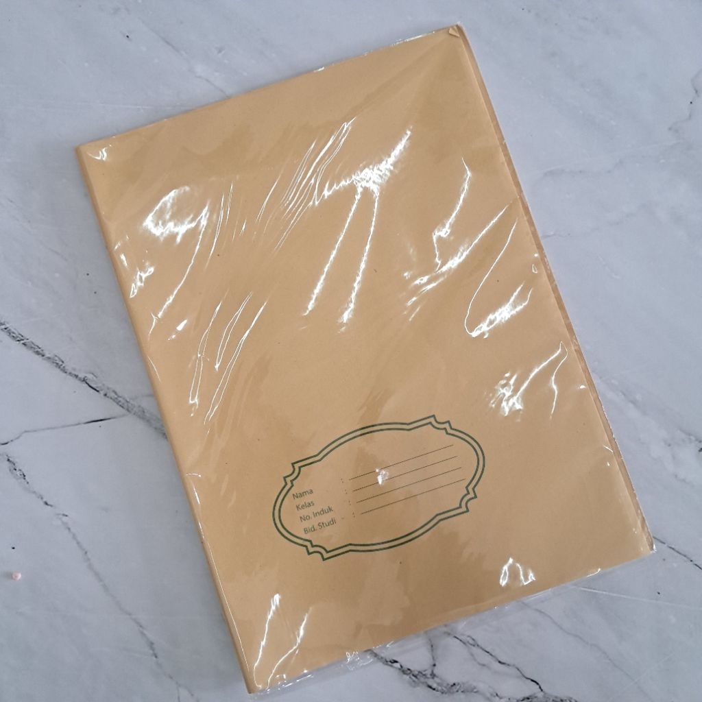 (10 & 20 pcs) NEXTM Sampul buku tulis coklat polos buku panjang / boxy