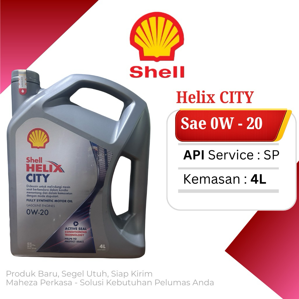 Oli Mesin Mobil Shell Helix City 0W-20 / Shell 0W-20 / Shell Full Sintetis 4L