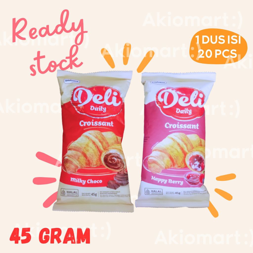 Roti Deli Croissant 45 gram 5 Days Deli Croissant 45 gram 1 Dus isi 20 pcs
