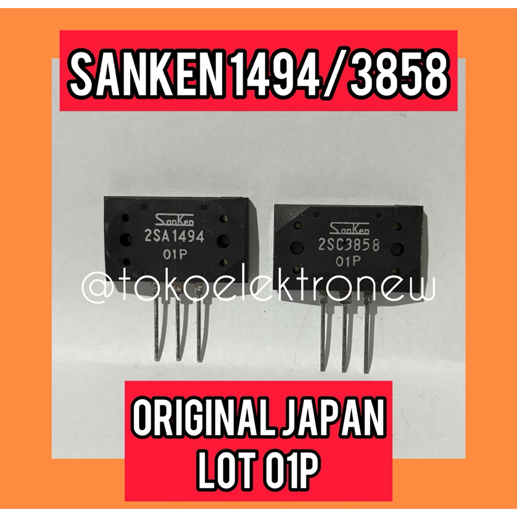 TRANSISTOR SANKEN 1494/3858 ORI JAPAN