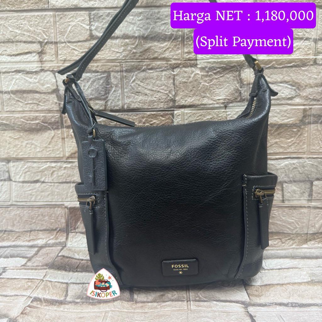 507# NET-Preloved Fossil Emerson Crossbody Hitam