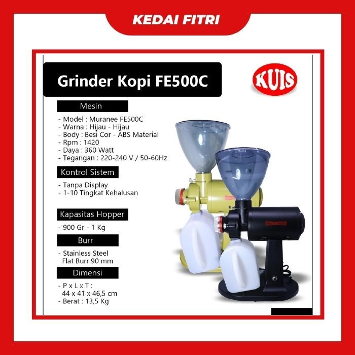 Grinder Penggiling Kopi MURANEE FE500C Coffee Grinder MURANEE FE500C MURANEE FE-500C Heavy Duty - Ka