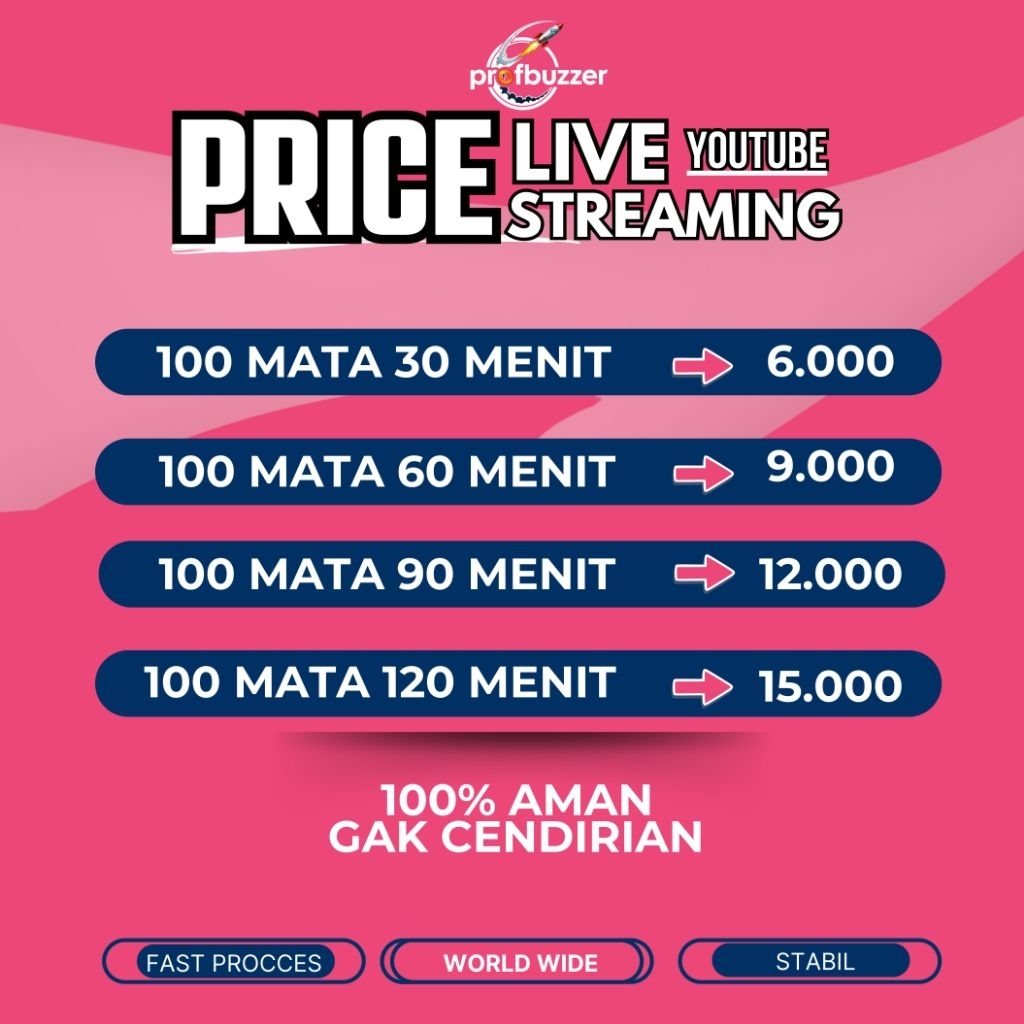 Layanan Live Streaming YouTube View Penambah Mata Live