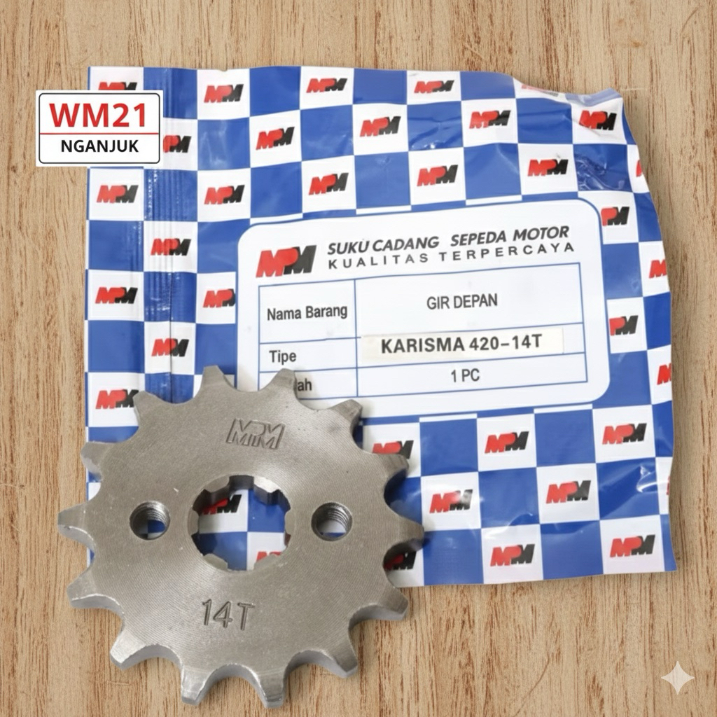Gear GIR Depan 14T 420 Honda 14 T Karisma Supra X 125
