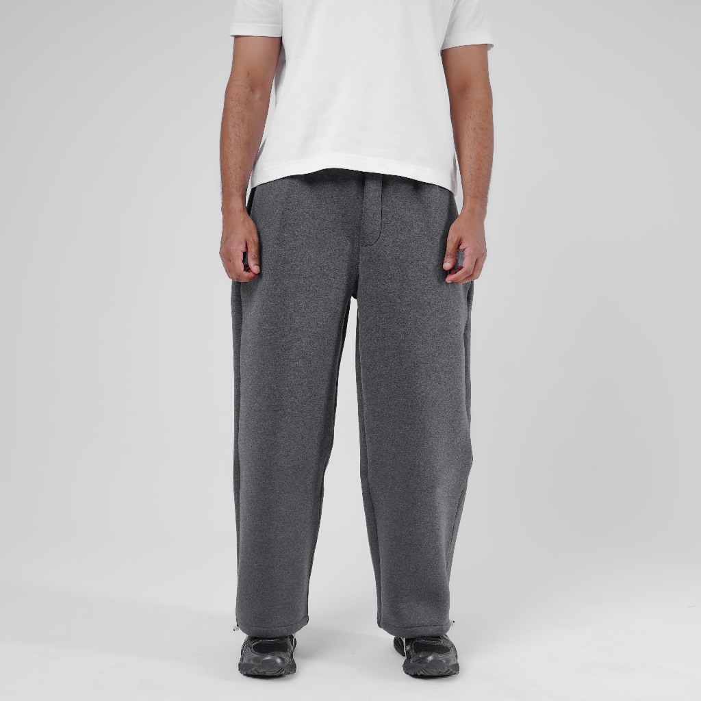 House of Smith Celana Panjang Pria - Bound Wide Pants Dark Grey - Wide Sweat Pants