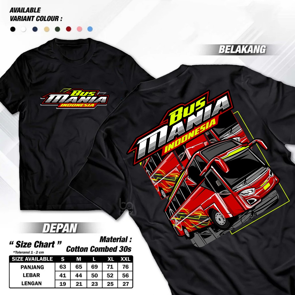 KAOS BUS MANIA INDONESIA COMMUNITY - BUS MANIA INDONESIA TRANS WINSPECTOR COTTON COMBED 30S