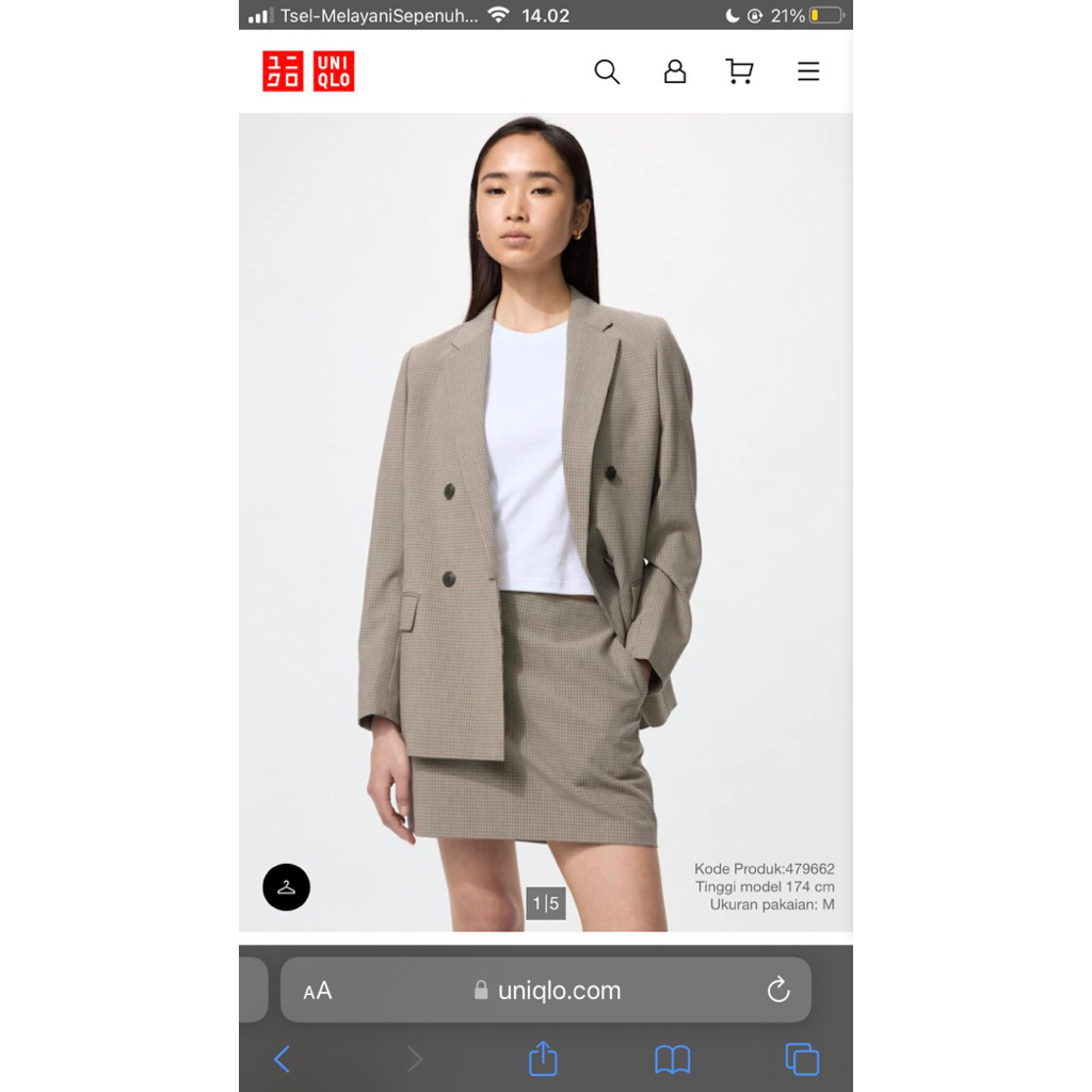 New with tag — Uniqlo Rok Plaid Model Celana